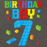 Master Builder 7th Birthday Boy 7 Seven Year Building Bricks Cotton Canvas Backpack