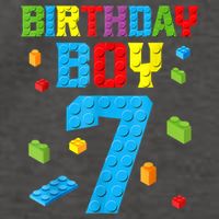 Master Builder 7th Birthday Boy 7 Seven Year Building Bricks Vector Backpack