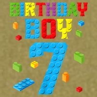 Master Builder 7th Birthday Boy 7 Seven Year Building Bricks Garment-Dyed Women's Muscle Tee