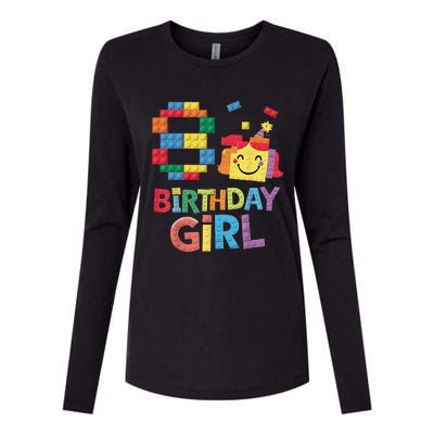 Master Builder 8th Birthday Girl 8 Year Old Brick Blocks Womens Cotton Relaxed Long Sleeve T-Shirt