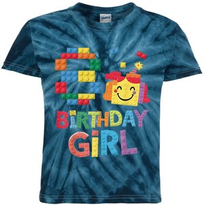 Master Builder 8th Birthday Girl 8 Year Old Brick Blocks Kids Tie-Dye T-Shirt