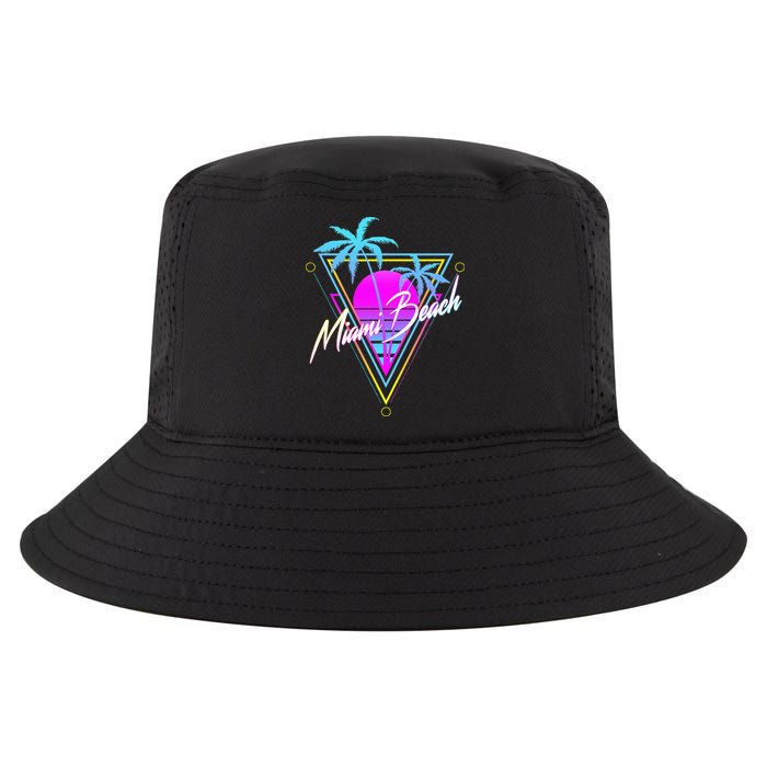 Miami Beach 80s Beach Souvenir Cool Comfort Performance Bucket Hat