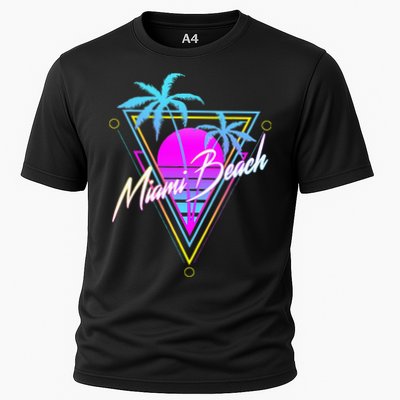 Miami Beach 80s Beach Souvenir Cooling Performance Crew T-Shirt