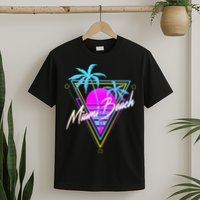 Miami Beach 80s Beach Souvenir T-Shirt