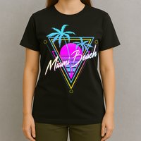 Miami Beach 80s Beach Souvenir T-Shirt