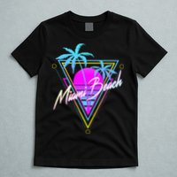 Miami Beach 80s Beach Souvenir T-Shirt