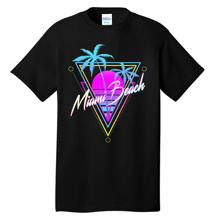 Miami Beach 80s Beach Souvenir Tall T-Shirt