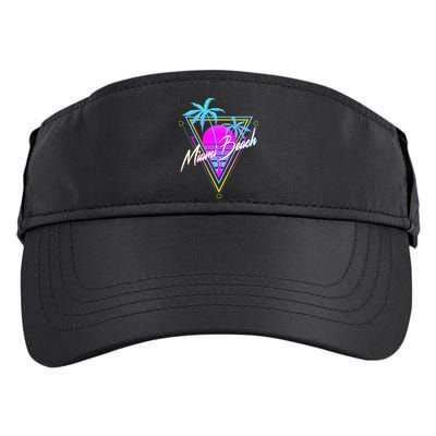 Miami Beach 80s Beach Souvenir Adult Drive Performance Visor