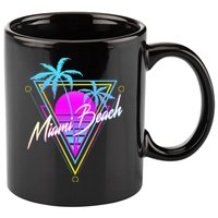 Miami Beach 80s Beach Souvenir 11oz C Handle Ceramic Mug