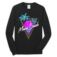 Miami Beach 80s Beach Souvenir Tall Long Sleeve T-Shirt