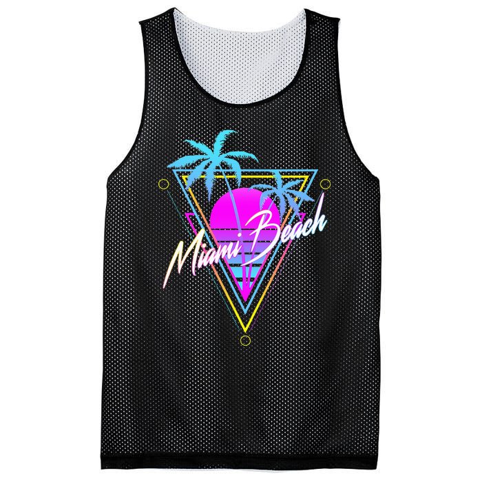 Miami Beach 80s Beach Souvenir Mesh Reversible Basketball Jersey Tank