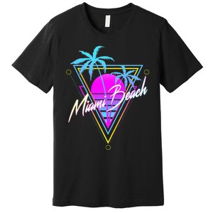 Miami Beach 80s Beach Souvenir Premium T-Shirt