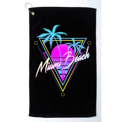 Miami Beach 80s Beach Souvenir Golf Towel