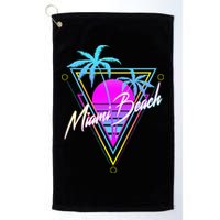 Miami Beach 80s Beach Souvenir Golf Towel