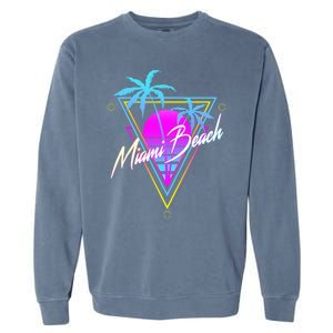 Miami Beach 80s Beach Souvenir Garment-Dyed Sweatshirt