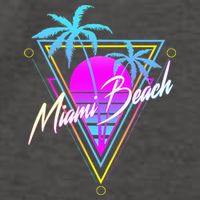Miami Beach 80s Beach Souvenir Vector Backpack
