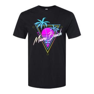 Miami Beach 80s Beach Souvenir Softstyle CVC T-Shirt