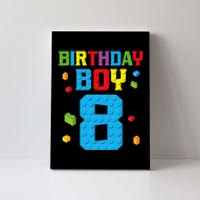 Master Builder 8th Birthday Boy 8 Eight Year Building Bricks Canvas