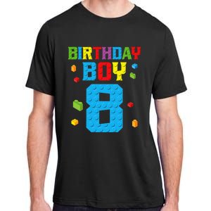 Master Builder 8th Birthday Boy 8 Eight Year Building Bricks Adult ChromaSoft Performance T-Shirt