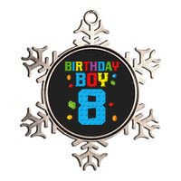 Master Builder 8th Birthday Boy 8 Eight Year Building Bricks Metallic Star Ornament