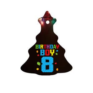 Master Builder 8th Birthday Boy 8 Eight Year Building Bricks Ceramic Tree Ornament