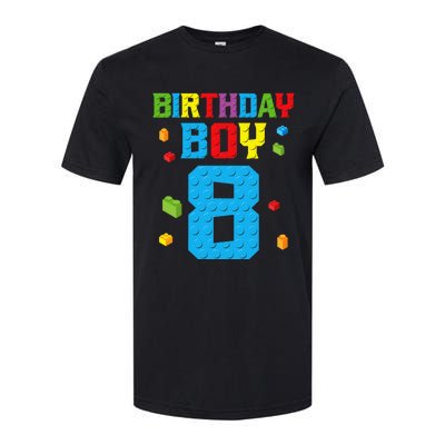 Master Builder 8th Birthday Boy 8 Eight Year Building Bricks Softstyle CVC T-Shirt