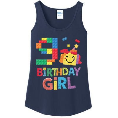 Master Builder 9th Birthday Girl 9 Year Old Brick Blocks Ladies Essential Tank