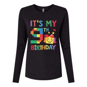 Master Builder 9th ItS My 9th Birthday Brick Blocks Womens Cotton Relaxed Long Sleeve T-Shirt