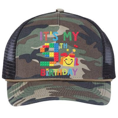 Master Builder 9th ItS My 9th Birthday Brick Blocks Retro Rope Trucker Hat Cap