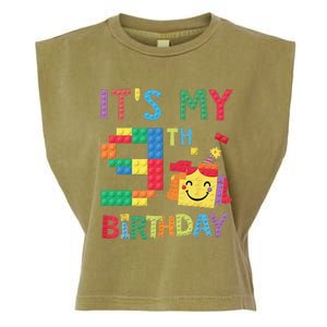 Master Builder 9th ItS My 9th Birthday Brick Blocks Garment-Dyed Women's Muscle Tee