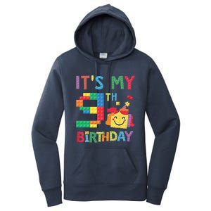 Master Builder 9th ItS My 9th Birthday Brick Blocks Women's Pullover Hoodie