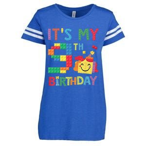 Master Builder 9th ItS My 9th Birthday Brick Blocks Enza Ladies Jersey Football T-Shirt