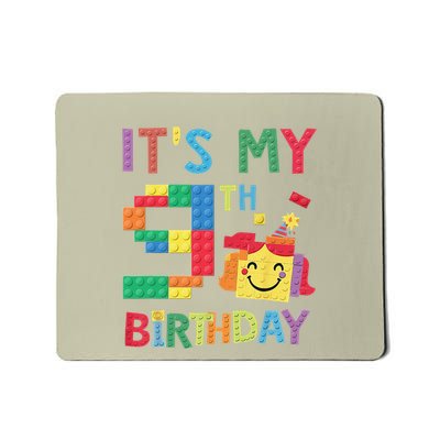 Master Builder 9th ItS My 9th Birthday Brick Blocks Mousepad