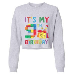 Master Builder 9th ItS My 9th Birthday Brick Blocks Cropped Pullover Crew