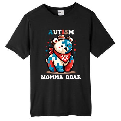 Mama Bear Autism Awareness Mom Autistic Gift Tall Fusion ChromaSoft Performance T-Shirt