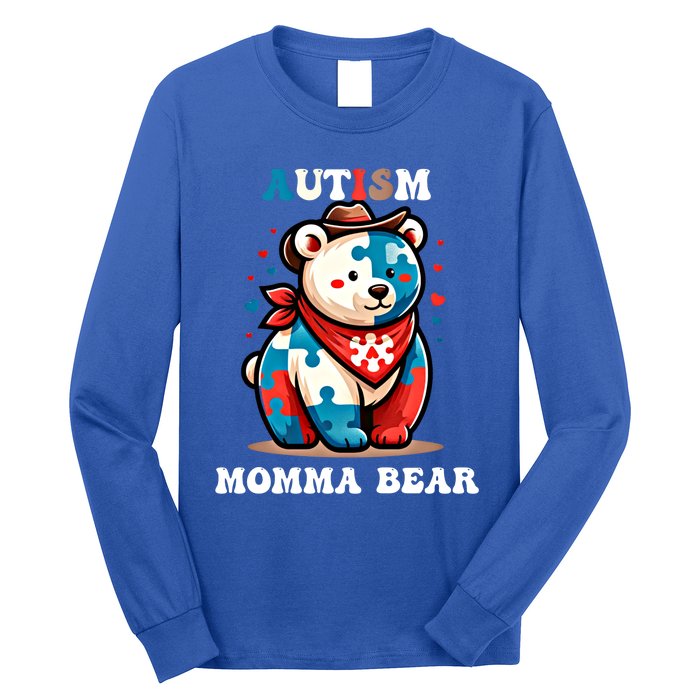 Mama Bear Autism Awareness Mom Autistic Gift Long Sleeve Shirt