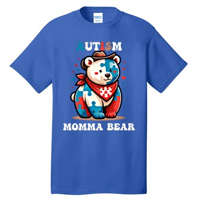 Mama Bear Autism Awareness Mom Autistic Gift Tall T-Shirt