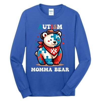 Mama Bear Autism Awareness Mom Autistic Gift Tall Long Sleeve T-Shirt