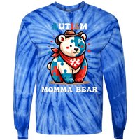 Mama Bear Autism Awareness Mom Autistic Gift Tie-Dye Long Sleeve Shirt