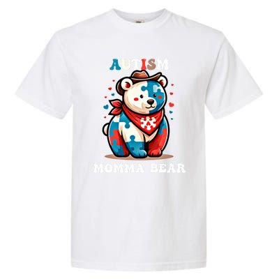 Mama Bear Autism Awareness Mom Autistic Gift Garment-Dyed Heavyweight T-Shirt