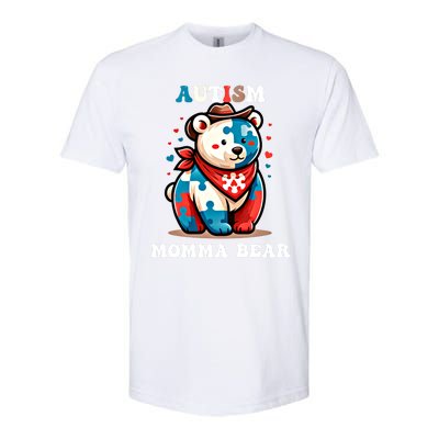 Mama Bear Autism Awareness Mom Autistic Gift Softstyle® CVC T-Shirt