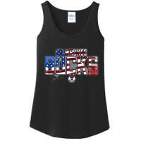 Milwaukee Bucks American Flag Distressed Paint Ladies Essential Tank