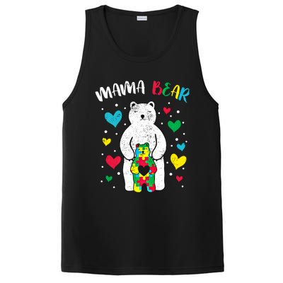 Mama Bear Autism Awareness Mom Support Autistic Son Daughter Great Gift PosiCharge Competitor Tank