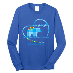 Mama Bear Autism Awareness Mom Mother Funny Gift S Gift Long Sleeve Shirt