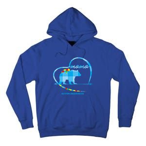 Mama Bear Autism Awareness Mom Mother Funny Gift S Gift Tall Hoodie