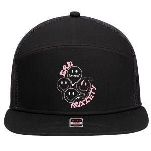 Megantheestallion Bad Anxiety Black 7 Panel Mesh Trucker Snapback Hat