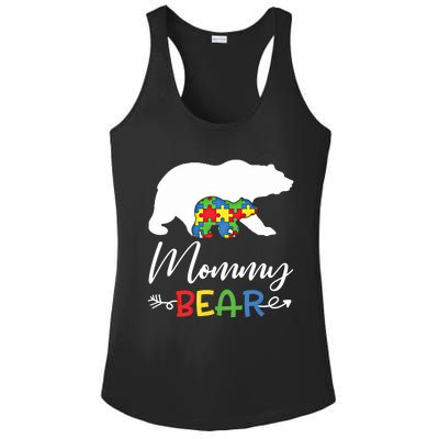 Mommy Bear Autism Awareness Great Gift Mama Gift Ladies PosiCharge Competitor Racerback Tank