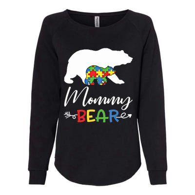 Mommy Bear Autism Awareness Great Gift Mama Gift Womens California Wash Sweatshirt