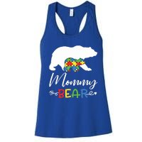 Mommy Bear Autism Awareness Great Gift Mama Gift Women's Racerback Tank