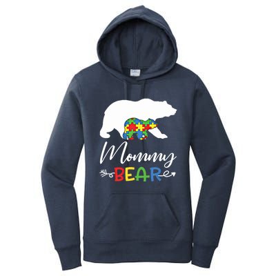 Mommy Bear Autism Awareness Great Gift Mama Gift Women's Pullover Hoodie